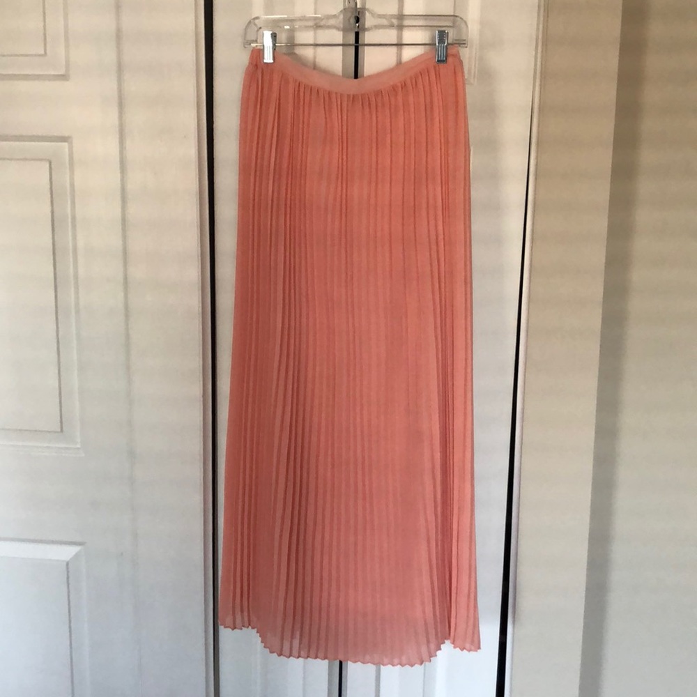 Coral Bar III pleated maxi skirt